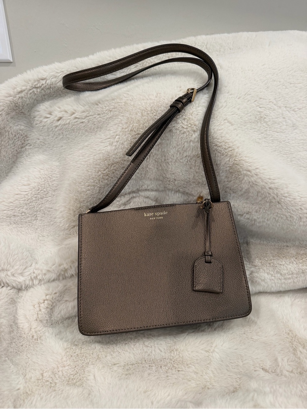 Kate Spade Women's Bronze Leather Crossbody Bag